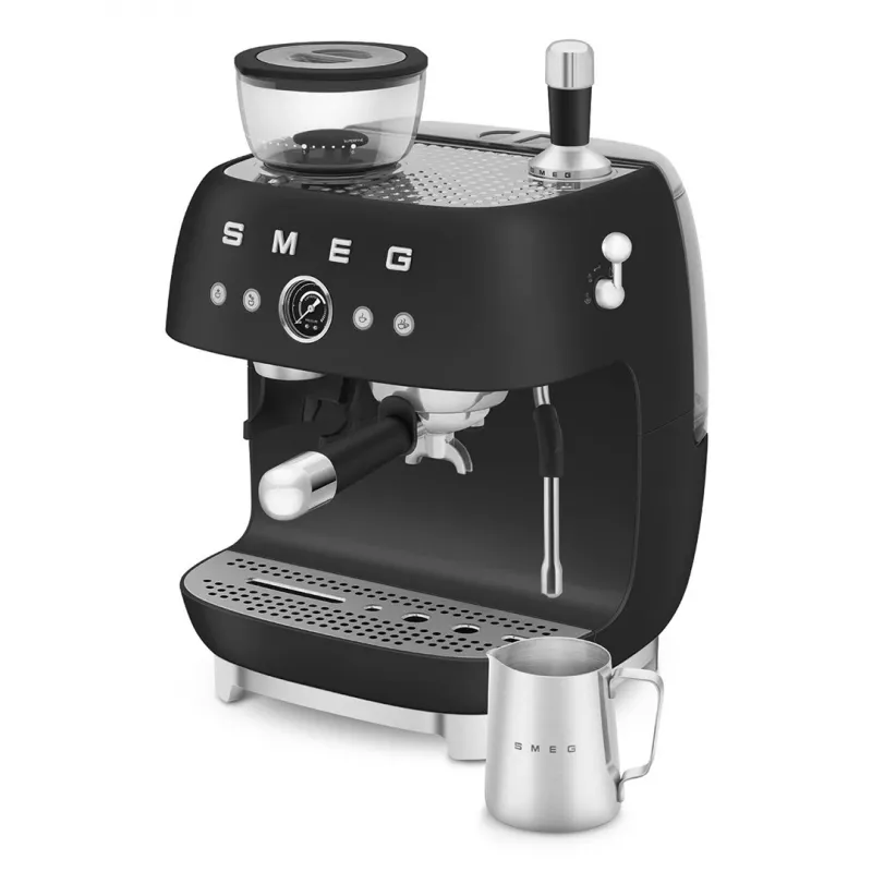 Smeg EGF03BLMEU Espresso kafijas automāts ar dzirnaviņām, 1650 W, melns