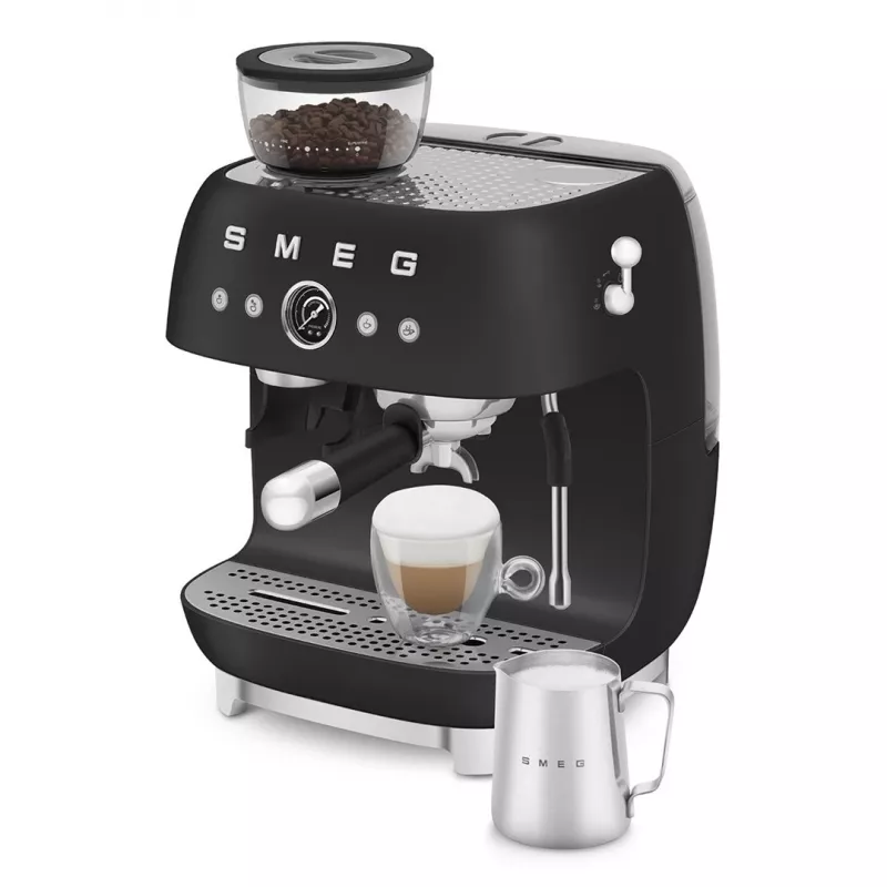 Smeg EGF03BLMEU Espresso kafijas automāts ar dzirnaviņām, 1650 W, melns