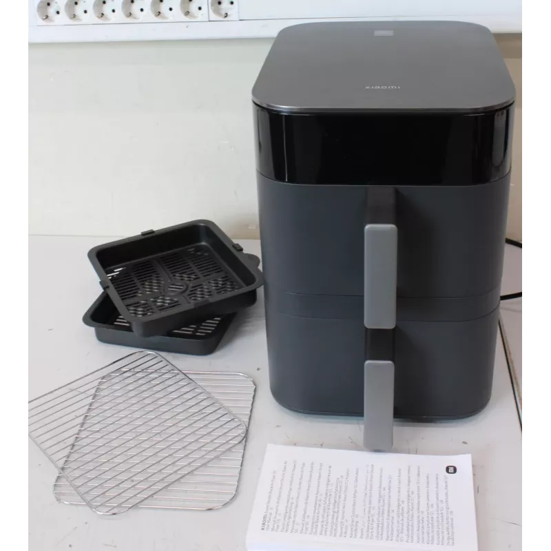 Xiaomi Dual Zone Air Fryer 12L EU - Smart Double Stack Air Fryer 12L, 2800 W, Melns (Neiepakots, Skrāpēta prece)