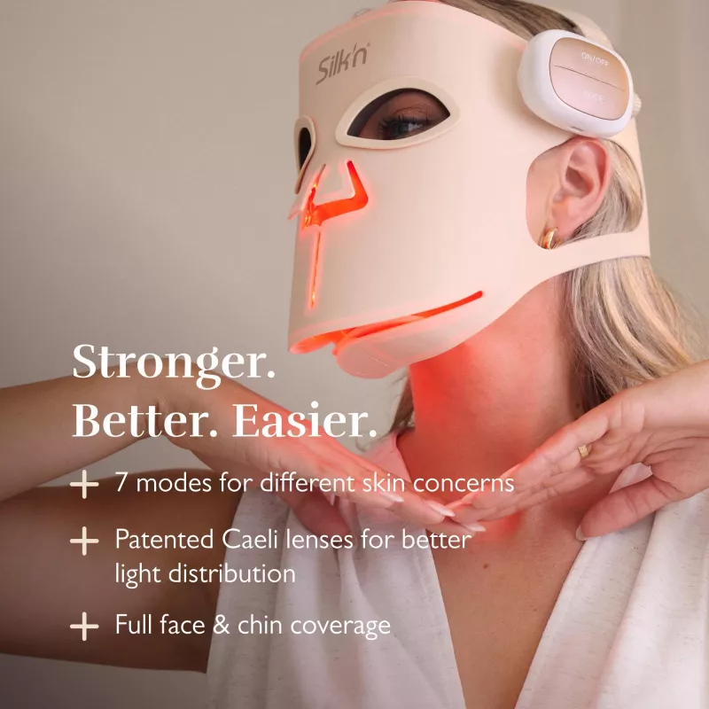 Silk'n LED Face Mask Pro FLMP1PE1001 - Pretnovecošanās un pūtīšu LED gaismas terapijas maska