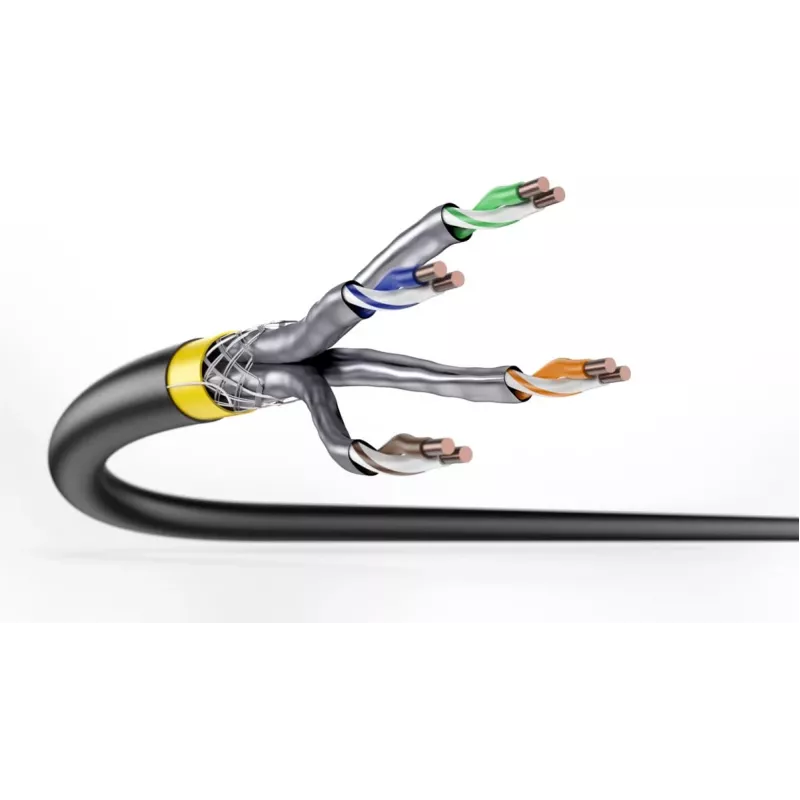 DIGITUS CAT 7A S/FTP datu kabelis - tiešai ierakšanai, 50 m riņķis, simplekss, PE
