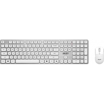 MSI FORGE K210 bezvadu tastatūras-peles komplekts balts DE QWERTZ uzlādējams