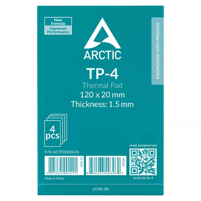 ARCTIC Thermal Pad TP-4 120x120mm 1.5mm 4-Pack