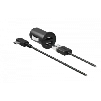 Garmin automašīnas savienojuma kabelis no cigarešu šķiltavas uz 2x USB-A+C 4 m
