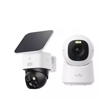 eufy SoloCam S340 + Indoor Cam E30 Novērošanas kameru komplekts 3K/4K Saules PTZ