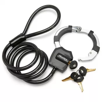 Master Lock Street Cuff Atslēgas Kabeļslēdzene - Melna - 1000 mm - 8 mm