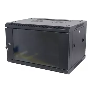 ALLNET SMA-Series 19 collu sienas skapis 9U 450mm dziļums Melns Flat Pack