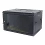 ALLNET SMA-Series 19 collu sienas skapis 9U 450mm dziļums Melns Flat Pack