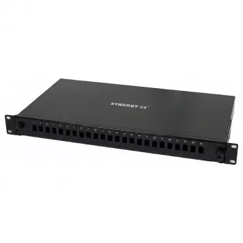 Synergy 21 Fiber Optic Patch Panel 24x LC-Duplex Cutouts, 19 inch 1U, Unpopulated, Black