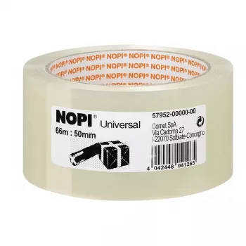 Tesa Nopi Universal iepakojuma lente 50 mm x 66 m caurspīdīga