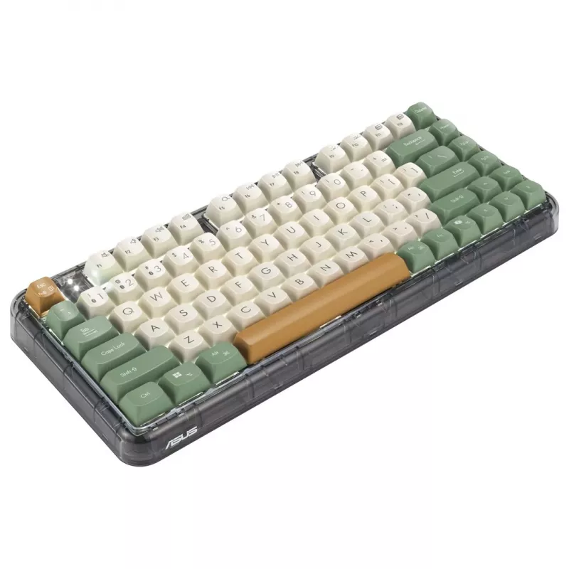 ASUS KD201 Jelly75 bezvadu/Bluetooth tastatūra Milk White