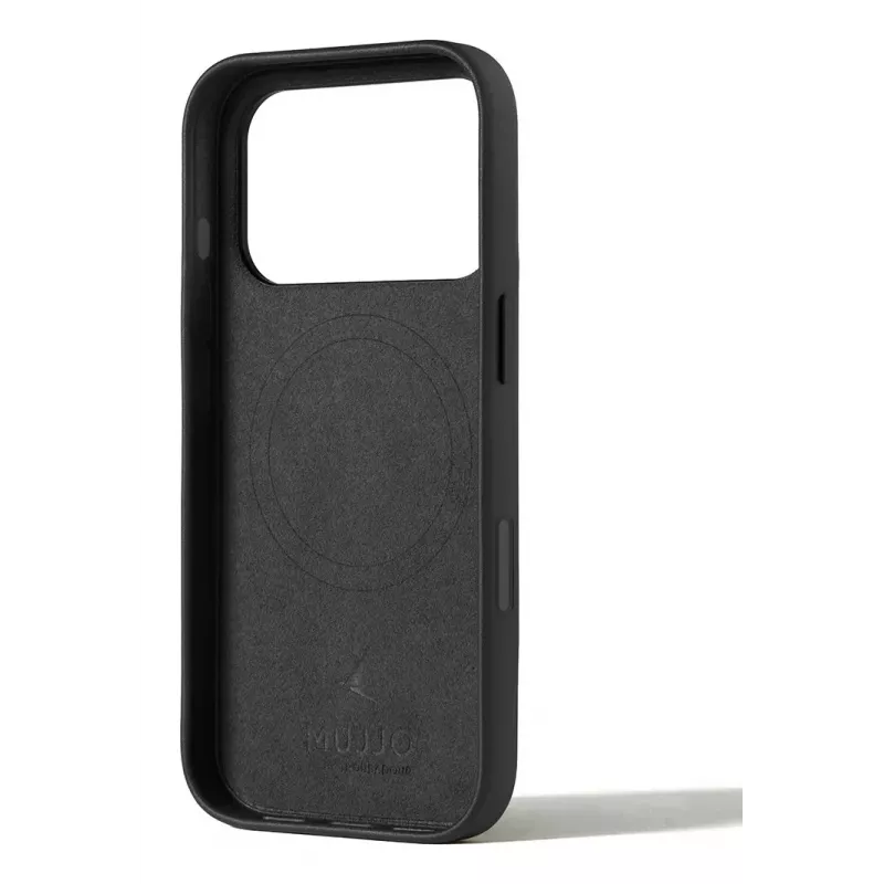 Mujjo Wallet Leather Case for iPhone 17 Pro with MagSafe (Black)