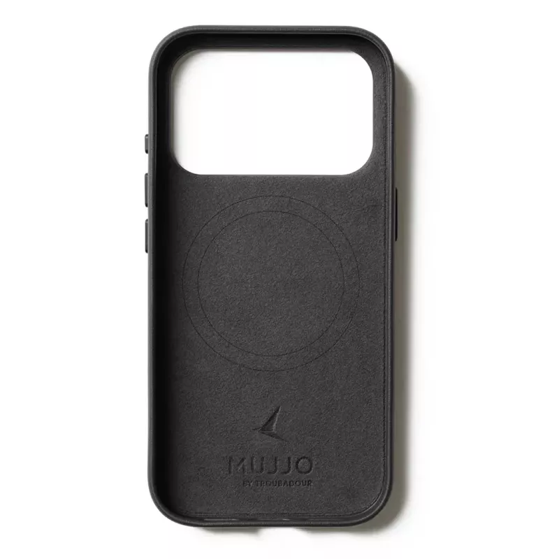 Mujjo Wallet Leather Case for iPhone 17 Pro with MagSafe (Black)