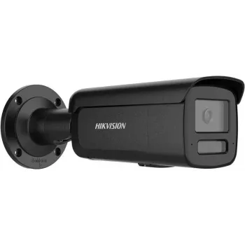 Hikvision DS-2CD2T67G3-LIS2UY/SL(2.8mm)/BLACK 6MP AcuSense Bullet IP kamera ar stroboskopa gaismu un audio trauksmi, 2.8mm, Melna