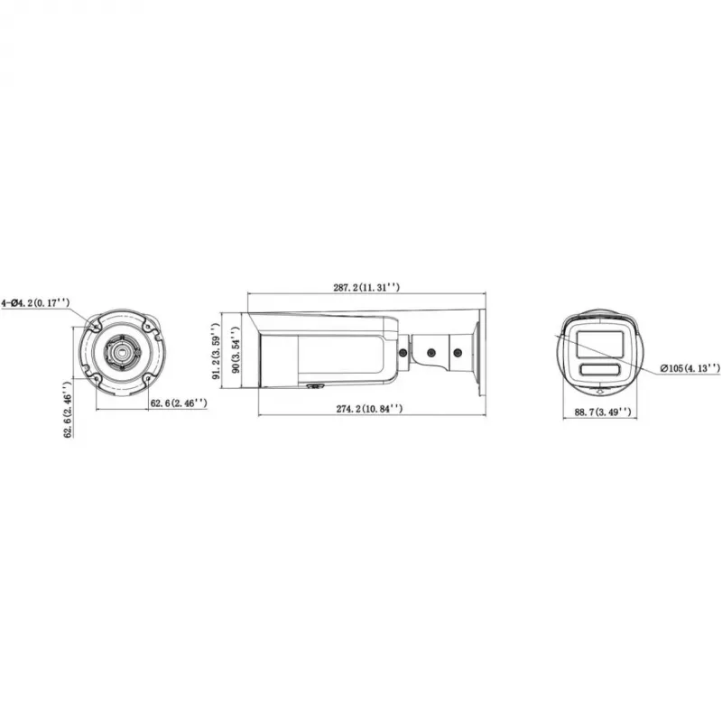 Hikvision DS-2CD2T46G3-4IZY(2.8/4mm)(BLACK) 4MP AcuSense IP kamera, motorizēts varifokāls, melna