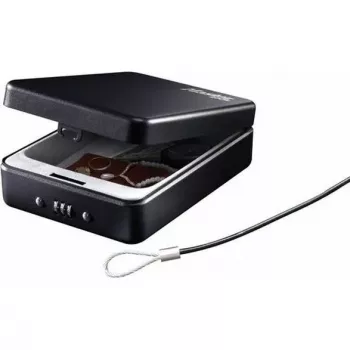 Master Lock Portable Personal Safe P005CEURBLKHRO - Melns, Tērauds, 203 mm, 3-ciparu kombinācija