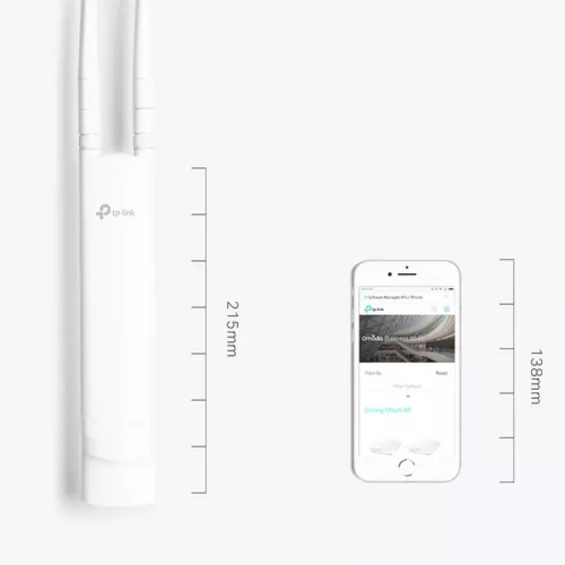 TP-Link EAP110-Outdoor āra piekļuves punkts 300Mbps 2.4GHz Passive PoE IP65