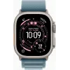 Apple Watch Ultra 3 GPS + Cellular 49mm Natural Titanium Case ar Blue/Bright Blue Trail Loop - M/L