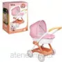 SMOBY Baby Nurse Stroller - Rozā un pelēka leļļu ratiņi bērniem no 18 mēnešiem