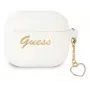 Guess GUA3LSCHSH AirPods 3 Vāciņš Balts Silikona Piekariņš Sirds Kolekcija