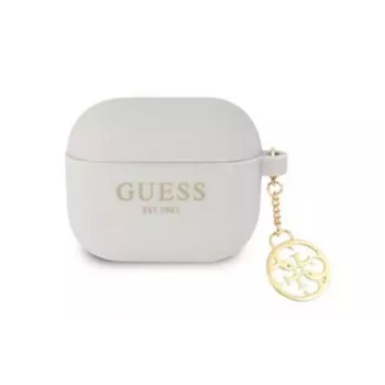 Guess GUA3LSC4EG Silicone Charm Cover for AirPods 3 (Grey) - 4G Collection