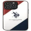 U.S. POLO ASSN. USHCP14XPSO3 Tricolor Embossed Case for iPhone 14 Pro Max 6.7 inch White