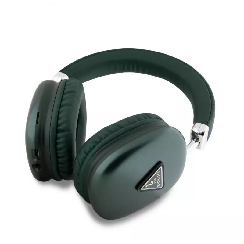 Guess Over-Ear Bluetooth 5.3 Headphones 4G Triangle Logo Khaki