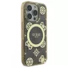 Guess GUHMP16LH4PYEEW Hardcase Apple iPhone 16 Pro 6.3 inch Brūns Peony On 4G Background MagSafe