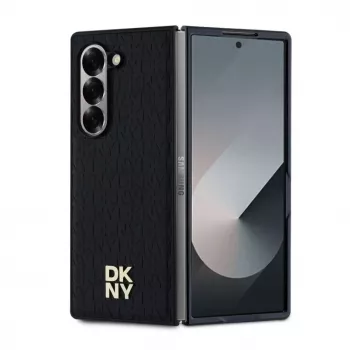DKNY DKHMZFD6PSHRPSK Repeat Pattern Stack Logo Maciņš Samsung Galaxy Z Fold6 - Melns
