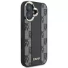DKNY DKHMP16SPCPVSLK iPhone 16/16.1 cietais vāciņš ar rūtainu rakstu MagSafe melns