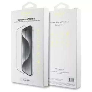 Guess GUTGP16LBOKGCIT iPhone 16 Pro 6.3 collu ekrāna aizsargs 2.5D rūdīts stikls caurspīdīgs