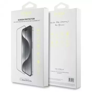 Guess GUTGP16XBOKGCIT iPhone 16 Pro Max 6.9 collu ekrāna aizsargs 2.5D Outline - rūdīts stikls
