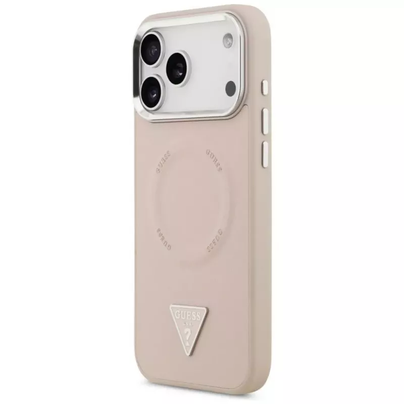 Guess Triangle Logo MagSafe Case iPhone 17 Pro (Rozā)