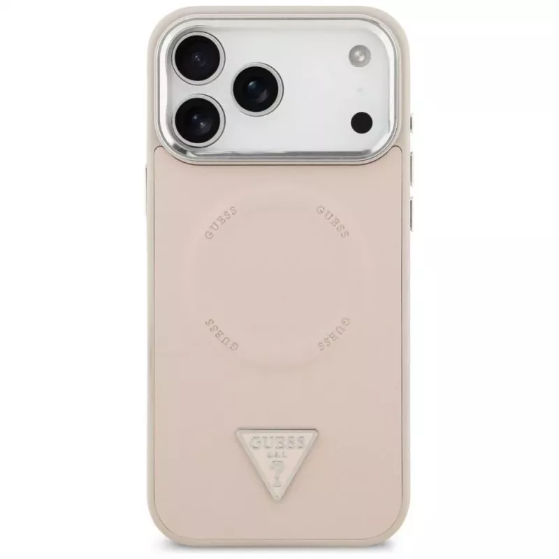 Guess Triangle Logo MagSafe Case iPhone 17 Pro (Rozā)