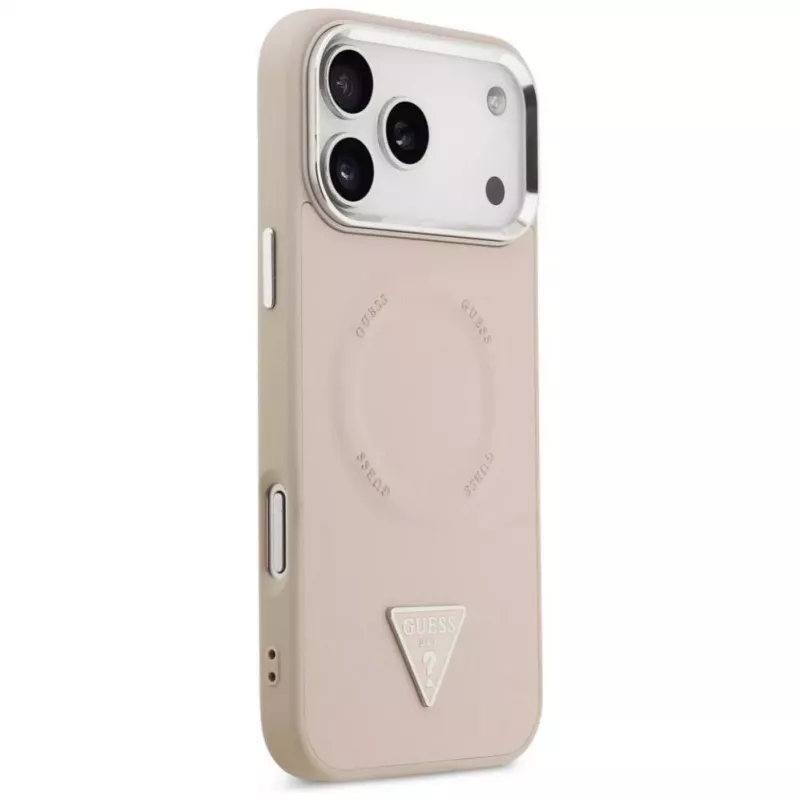 Guess Triangle Logo MagSafe Case iPhone 17 Pro (Rozā)