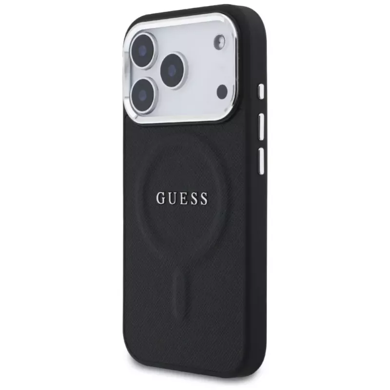 Guess Classic Logo MagSafe vāciņš iPhone 17 Pro melns