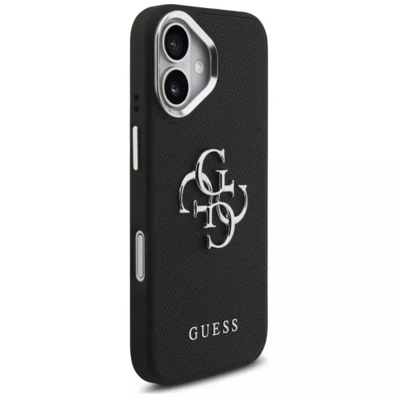 Guess Grained Big 4G Classic Logo Maciņš iPhone 17, Melns