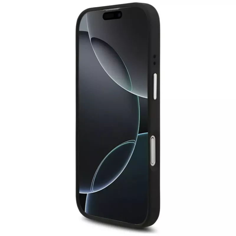 Guess Grained Big 4G Classic Logo Maciņš iPhone 17, Melns