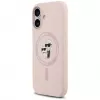 KARL LAGERFELD Silikona maciņš Karl&Choupette Ring MagSafe iPhone 17 rozā