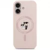 KARL LAGERFELD Silikona maciņš Karl&Choupette Ring MagSafe iPhone 17 rozā