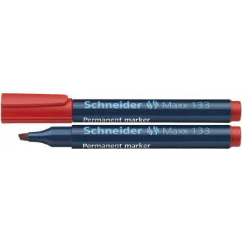 Schneider Pen Maxx 133 Permanentais marķieris - Sarkans - Kaltveida gals - 1-4 mm līnijas platums