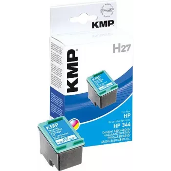 KMP H27 saderīga tintes kasetne trīskrāsu (ciāna, fuksīna, dzeltena) 14 ml - alternatīva HP 344