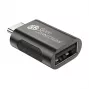 GoodConnections USB 3.2 Gen 1 / USB 3.0 Adapter USB-C vīrietis uz USB-A sieviete, cinkota metāla korpuss, antracīts, 3 komplektā