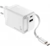 TROIKA POWER PULL 35 Auto lādētājs 35W USB-C PD & USB-A QC 3.0 Balts (CHA35/WH)
