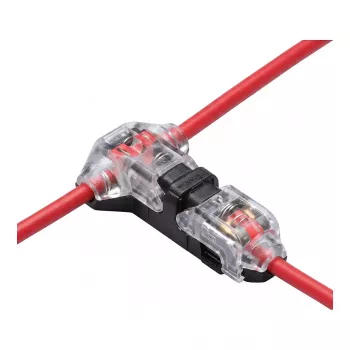 Synergy 21 LED FLEX Strip Easy Connect T-veida savienotājs 1 līnijai, sarkans