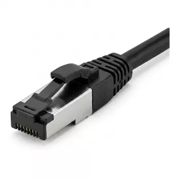 Synergy21 Patch Cable RJ45, CAT8.1 2000MHz, 3m, Black, S-STP (S/FTP), TPE/LSZH (SuperFlex), AWG26