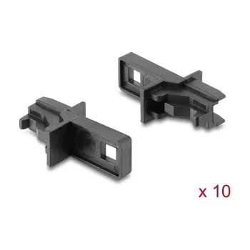 DELOCK Putekļu vāciņš E2000 Simplex ligzdai, 10 gab., melns
