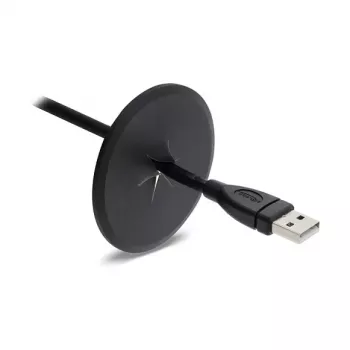 Delock Silikona kabeļa blīvējums apaļš Ø 65 mm sienas/galda montāžai balts/melns