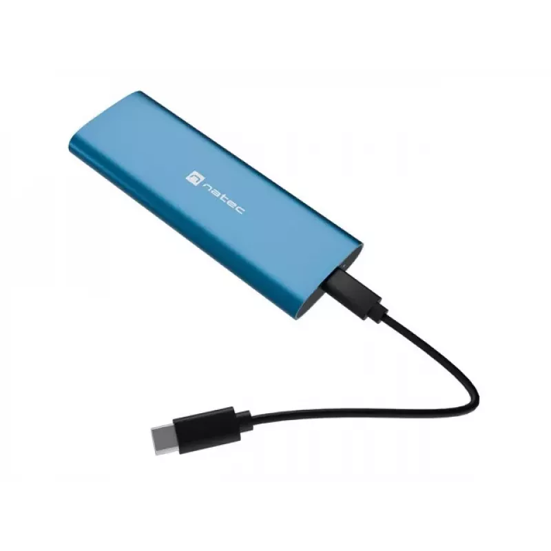 NATEC RHINO M.2 NVMe Lite ārējais SSD korpuss USB-C 3.2 Gen 2 Horizon Blue