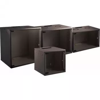 EFB Elektronik BASIC sienas tīkla skapis 12U 19 inch melns RAL 9005 600x450x635 mm WGB-1912TS.60